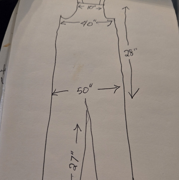 Bright Geo-patch Overalls Jumpsuit L Wide Leg New - Picture 4 of 4